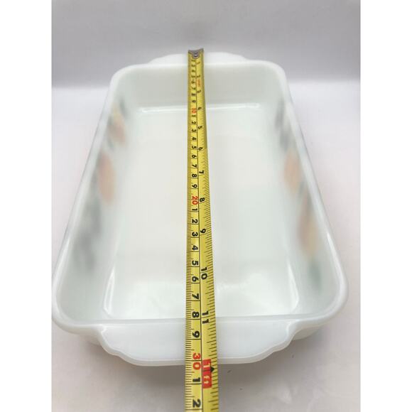 VTG Anchor Hocking Fire King Baking Casserole Pan Dish Hand Painted 10x6.5 - Picture 8 of 10